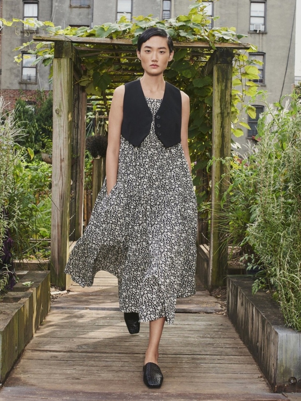 Michael Kors Collection Floral Midi Maxi Cotton Dress